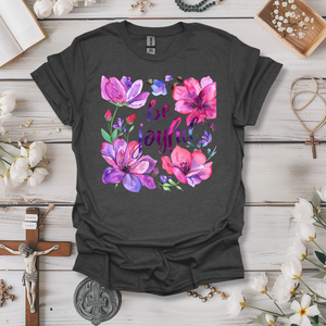 Be Joyful Purple Blossoms Tee