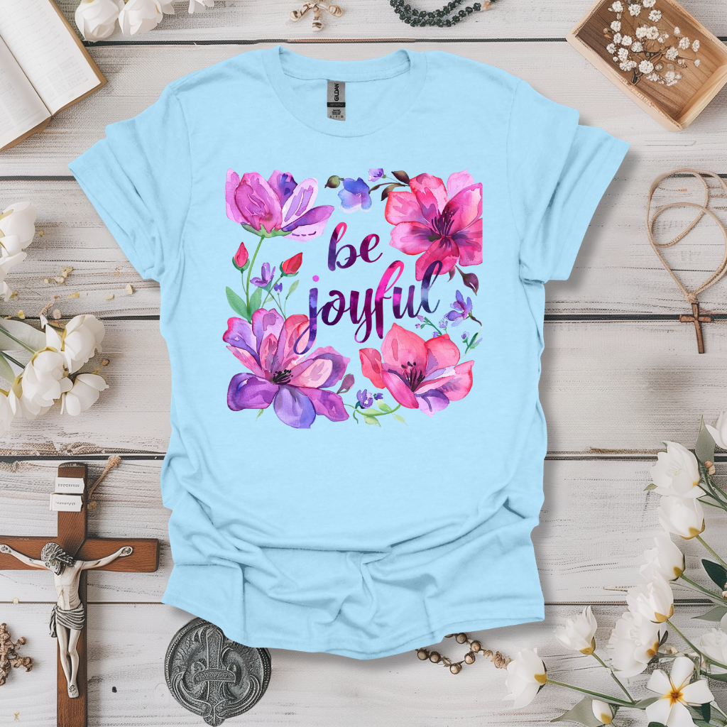 Be Joyful Purple Blossoms Tee