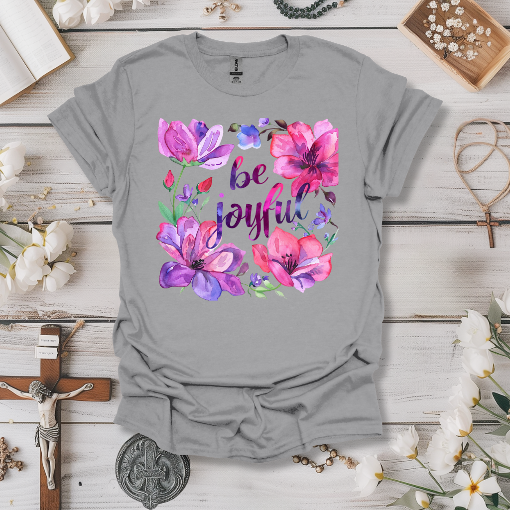 Be Joyful Purple Blossoms Tee