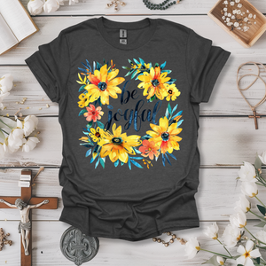 Be Joyful Yellow Floral Tee