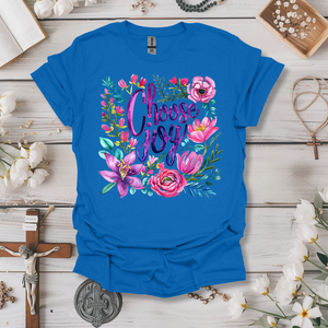 Choose Joy (Purple Floral Watercolor) Tee