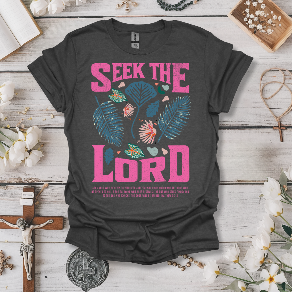 Seek The Lord Pink Print Tee