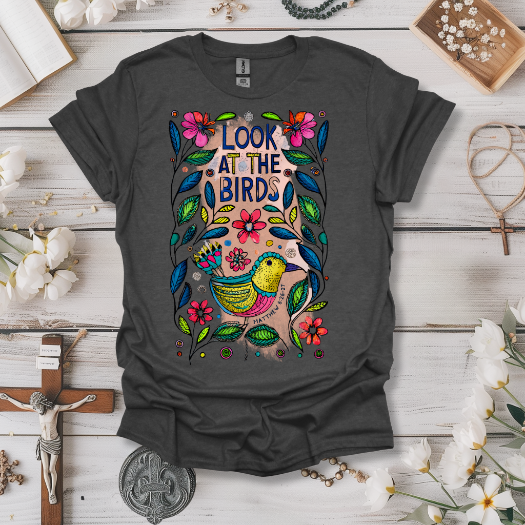 Look At The Birds Floral Tee