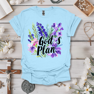 God's Plan Lavender Floral Tee