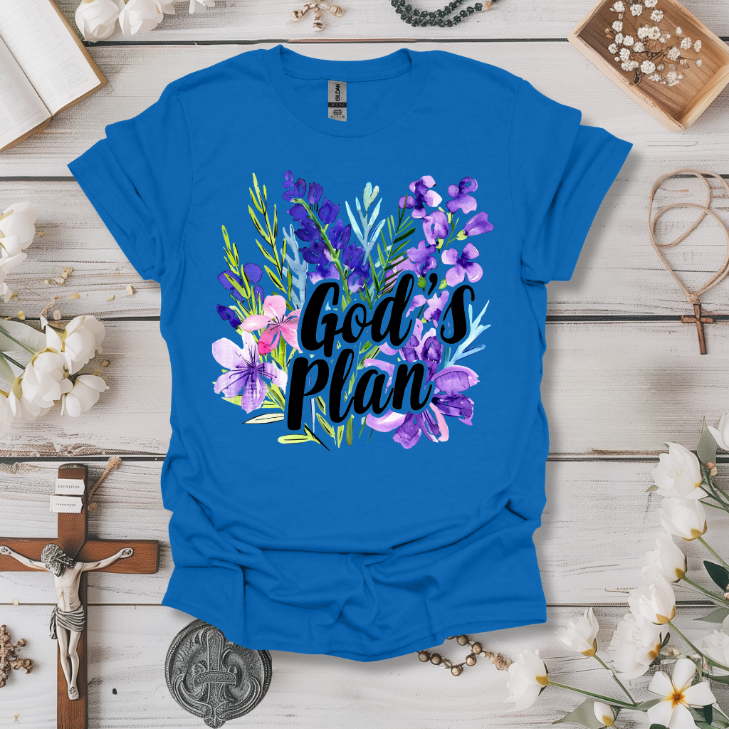 God's Plan Lavender Floral Tee