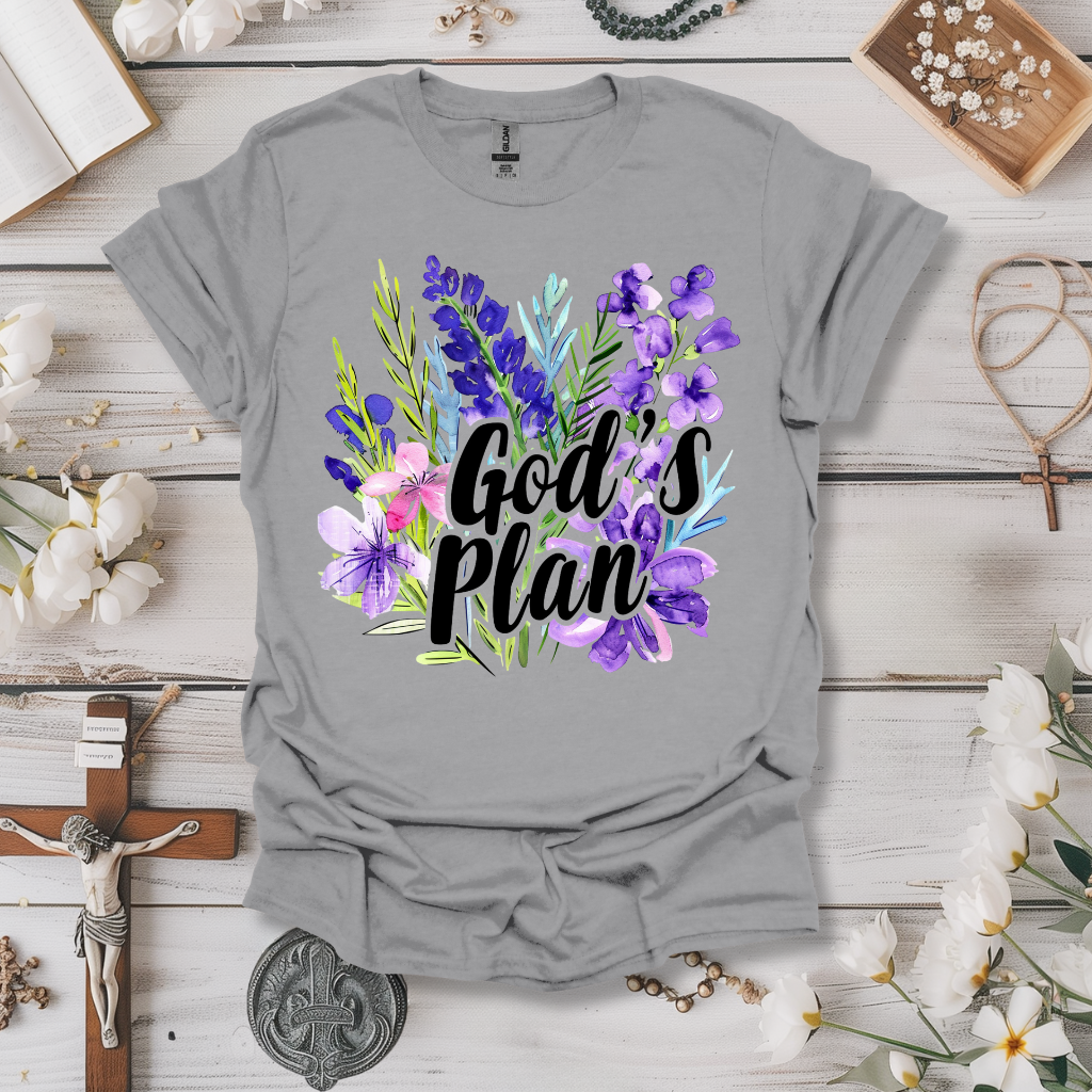 God's Plan Lavender Floral Tee