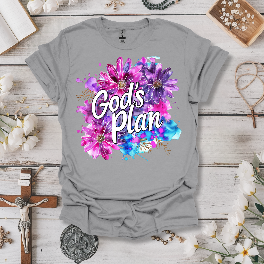 God's Plan Purple Floral Tee