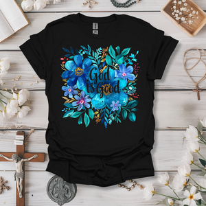 God is Good Blue Blossoms Tee