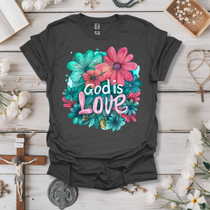 God is Love Floral Tee