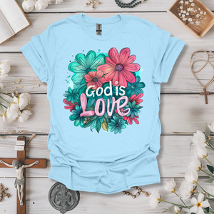 God is Love Floral Tee