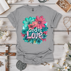 God is Love Floral Tee