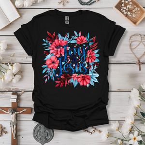 Joy in Jesus Floral Tee