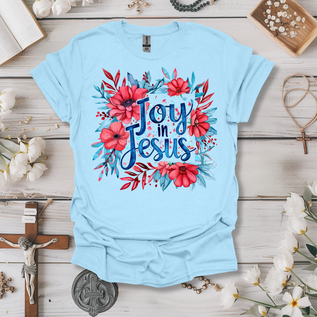 Joy in Jesus Floral Tee