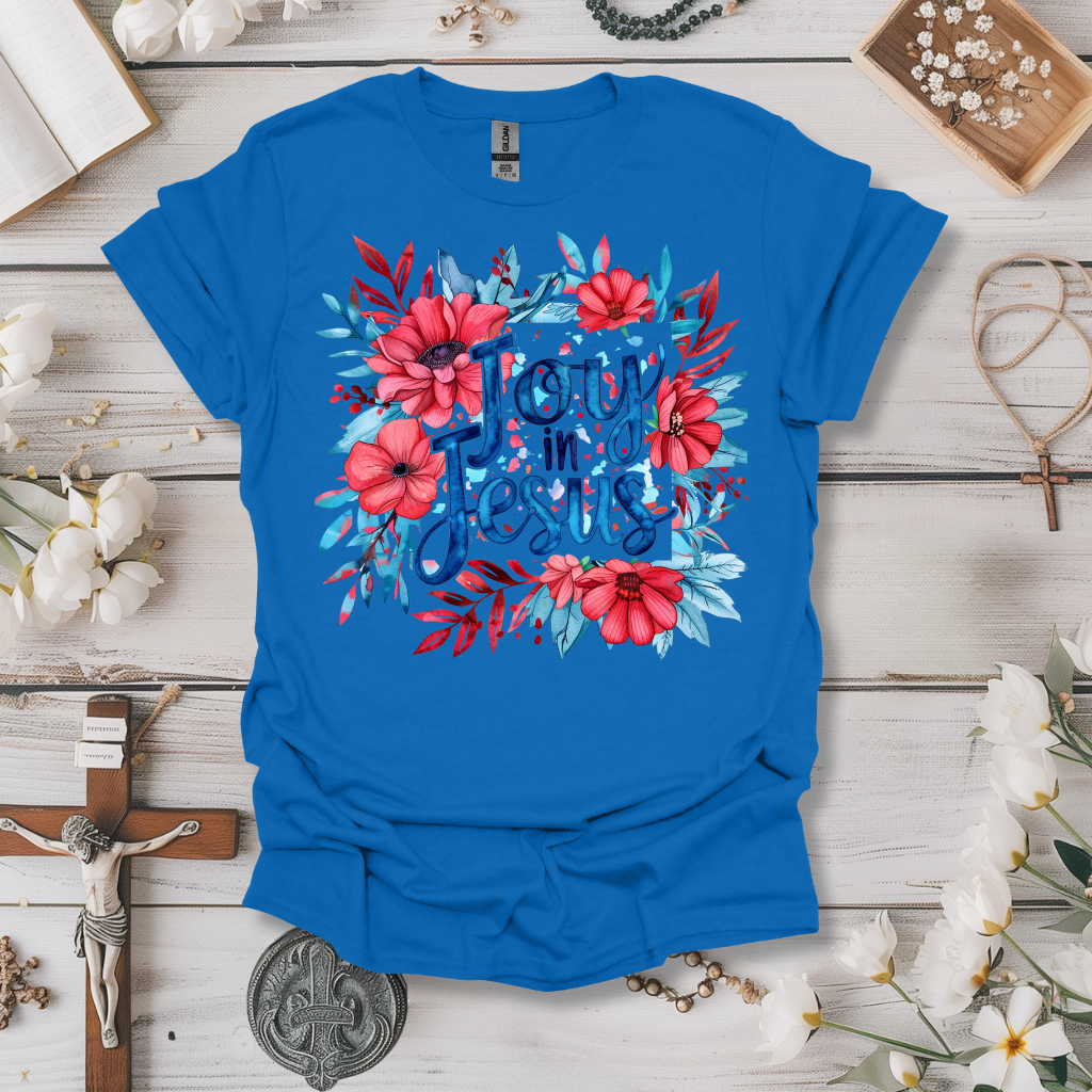 Joy in Jesus Floral Tee