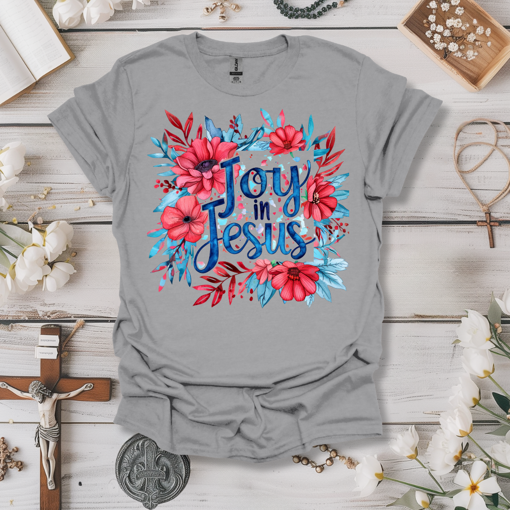 Joy in Jesus Floral Tee