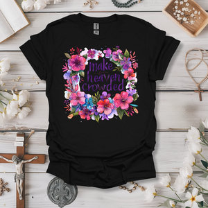 Make Heaven Crowded (Purple Floral Watercolor) Tee