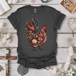 Retro Floral Chicken