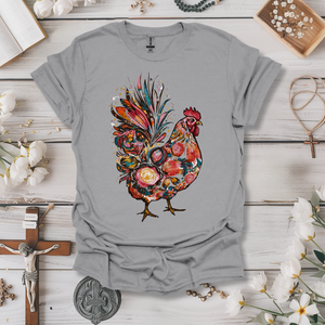 Retro Floral Chicken