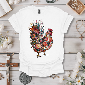 Retro Floral Chicken