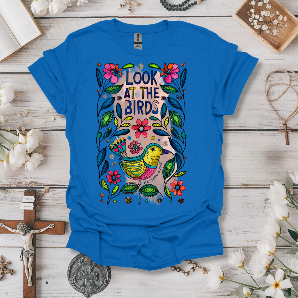 Look At The Birds Floral Tee