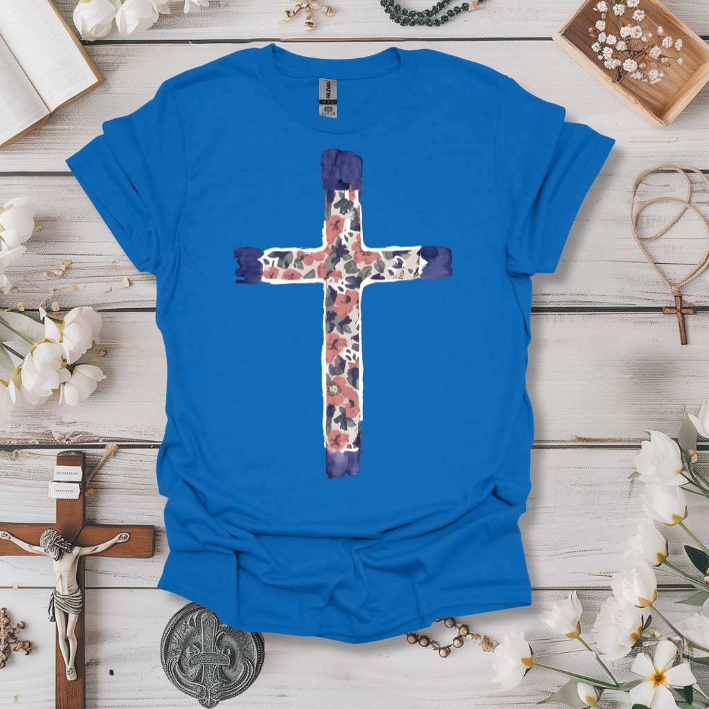 Floral Cross Tee