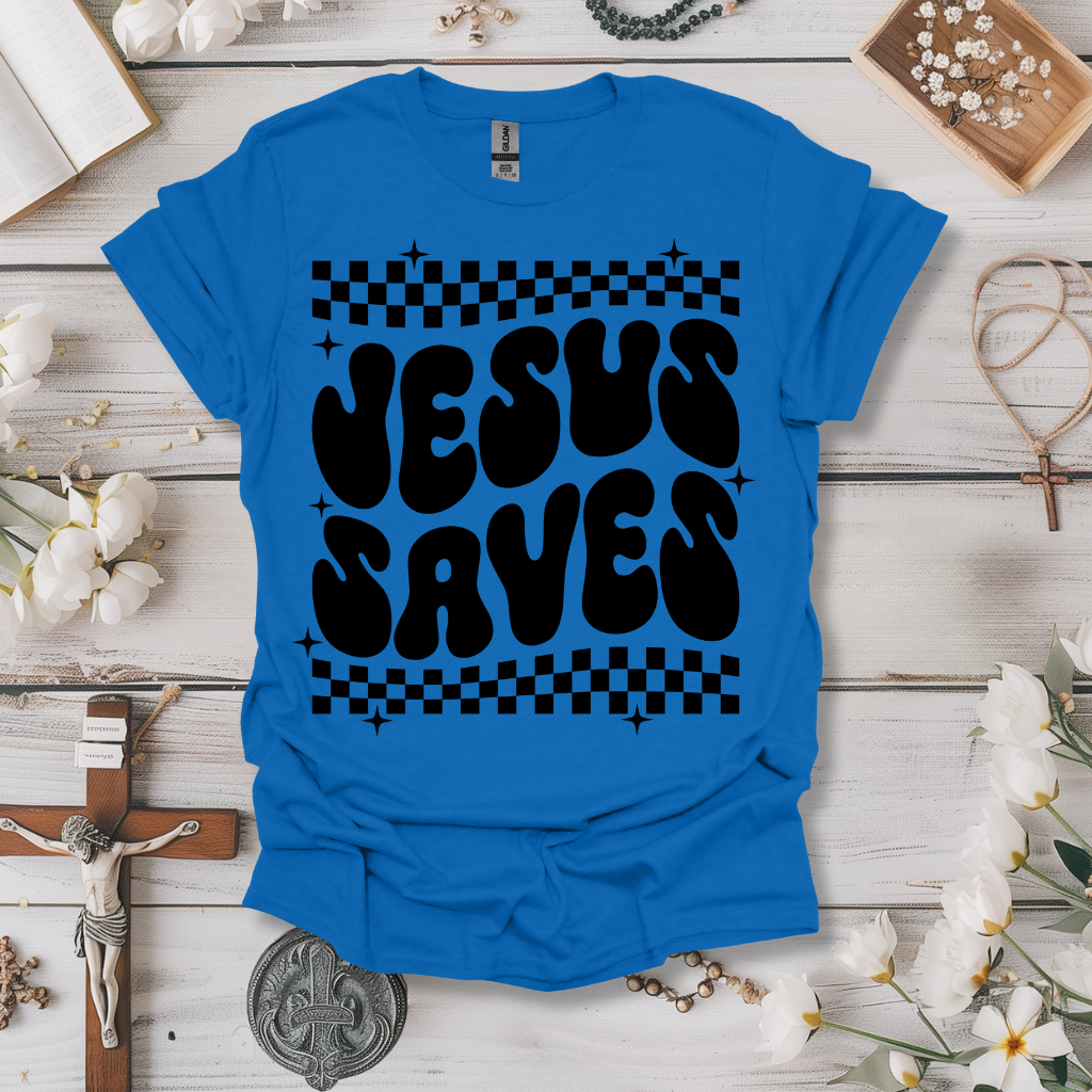 Jesus Saves Retro Tee