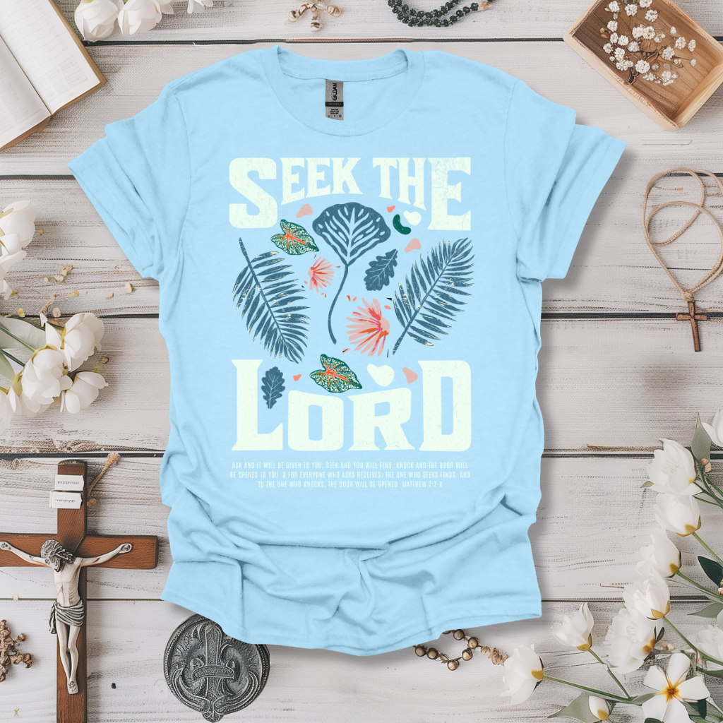 Seek The Lord White Print Tee