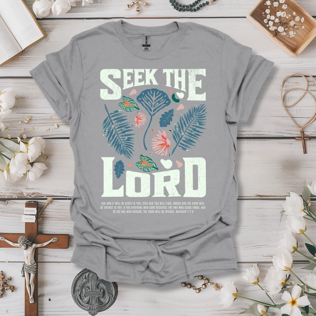 Seek The Lord White Print Tee