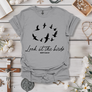 Look At The Birds Of The Air Minimalistic Tee