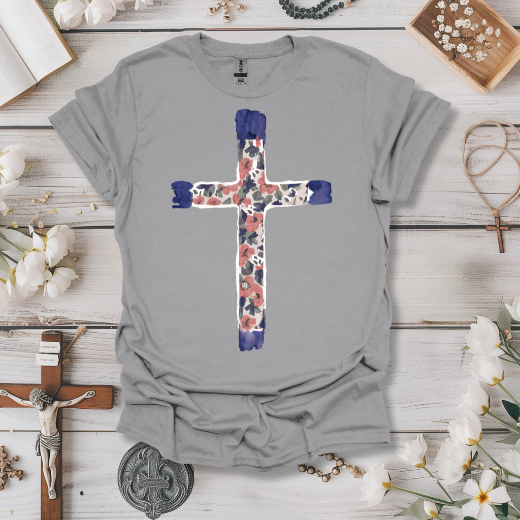 Floral Cross Tee